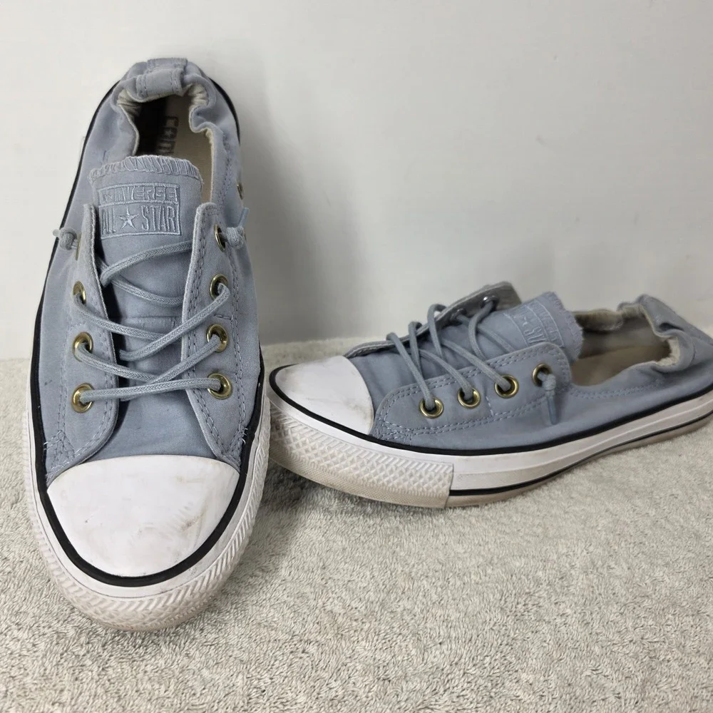 CONVERSE ALL STAR Stretch Elastic Heel Women's SIZE 9 Ladies Blue Lace Shoes